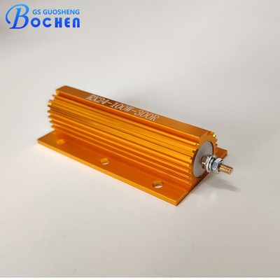 BOCHEN RX24 25W 50W 100W Golden Aluminum Housed Wirewound Resistors Transducer Braking Resistor