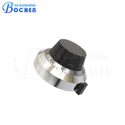 46mm Aluminum Turns Counting Dial Potentiometer Knob For 6.4mm Shaft H-46-6A